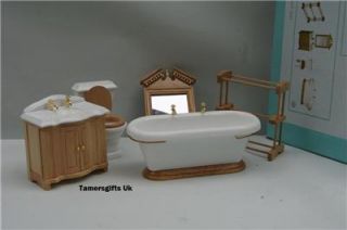 Alberon Dolls House Bathroom Bedroom Kitchen Furniture