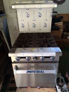 Imperial 4 Burner Gas Stove Never Used Stainless Oven Commercial IR 4