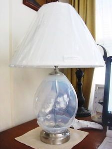 Waterford Crystal Evolution Italian Ice Lamp with Shade Table Lamp Light New