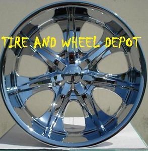 22 inch V750 Rims and Tires 5x108 Lincoln LS Thunderbird Jaguar s Type x Type