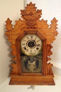 Antique 1890's Eagle Mantel Clock by Wm L Gilbert Clock Co