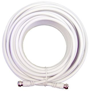 RG6 Digital Coaxial Cable 25 ft Feet White Satellite AV TV VCR Outdoor Cord