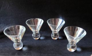 Rolf Glass Mid-Century Modern 7.5oz Martini Glass Set of 4