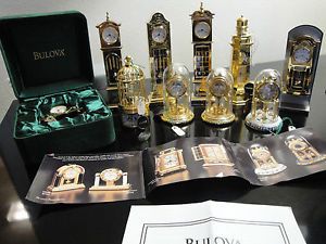 Bulova Miniature Collection Solid Brass Clocks Vintage 1988 10pcs – Awesome