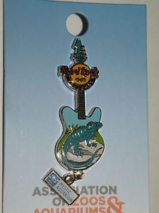 Hard Rock Cafe Foxwoods Aza Mystic Aquarium Iguana Guitar Pin