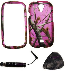For Samsung Stratosphere 2 i415 Verizon Rubberized 2D Design Hot Pink Pine