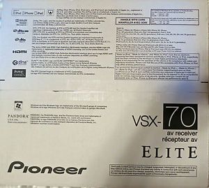 Pioneer Elite VSX 70 VSX70 550W 7 2 Channel Multi Zone Receiver New