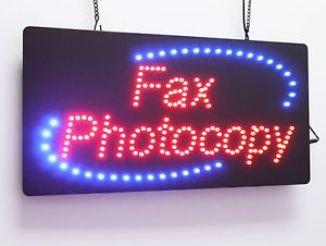 Fax Photocopy High quality LED neon Open sign Store Sign Business Sign