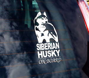 Siberian Husky Dog Car Sticker Pet Sign Dog Lead Collar Harness