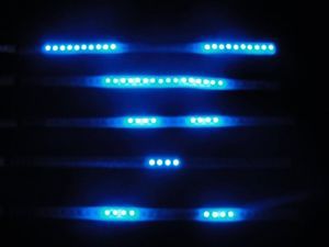 2 Blue 30cm Flexible Knight Night Rider LED Strip Light Flash Strobe Light