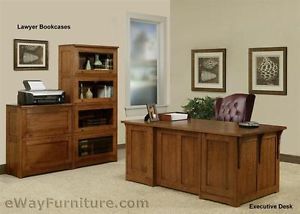 100 Solid Oak Wood Mission Executive Desk Office Furniture USA Made