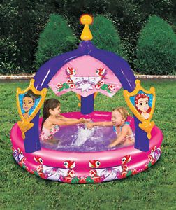 New Princess Canopy Covered Inflatable Pool Swimming Summer Toy Outdoor Kid Girl