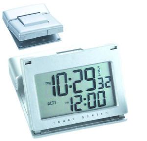 Travel Digital Touch Screen Alarm Clock Fold Up Gift
