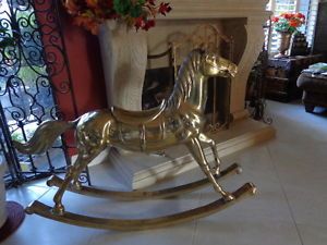 Rockinghorse Brass 3 ft Tall 4 ft Long Excellent Condition