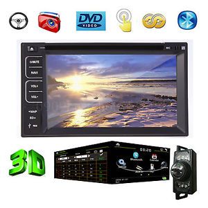 Cool 6 2" HD LCD Car Stereo DVD CD Radio Player 3D SWC Touch Screen BT Camera