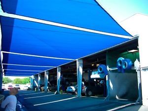 New XL 20'x16' Rectangle Square Outdoor Sun Sail Shade Canopy Cover Blue