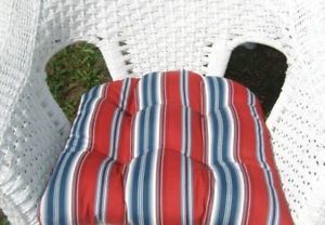 Wicker Outdoor Chair Cushion Red White Blue Stripe