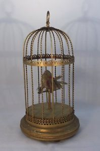 Musical Wind Up Toy Bird in Cage Automaton Music Box