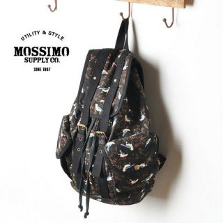 Mossimo Supply Co Navy Bird Print Floral Canvas Backpack School Bag Rucksack