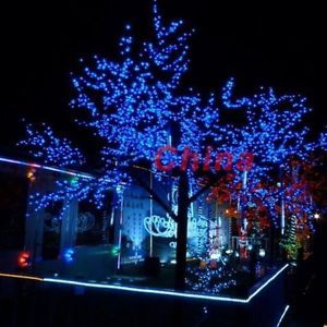 12M 39ft 100 LED White Blue Christmas Light Solar String Lamp for Outdoor Decor