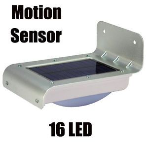 1x 16 LED Solar Power Lamp Outdoor Garden Path Wall Light Motion Sensor Light