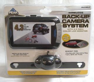 Peak Wireless Back Up Camera System PKCOBU4 4 3 inch Color LCD Monitor