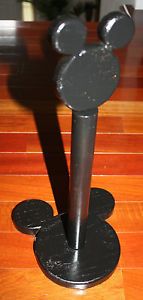 Painted Black Wood Mickey Mouse Ears Paper Towel Holder