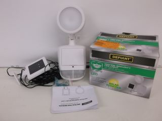 Defiant 180 Degree Outdoor Solar White LED Motion Security Light 925905