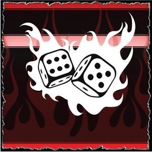 Flaming Dice Airbrush Stencil Template Harley Paint