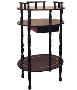 Small Traditional Cherry Wood 3 Tier Plant Stand Decorate Room w Charm