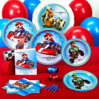 Mario Kart Wii Childrens Birthday Party Supply Pack for 8 Children