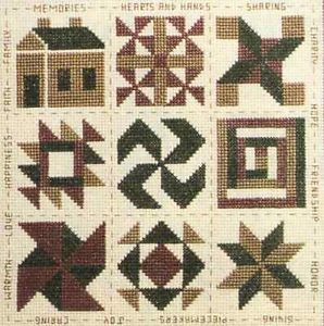 Pattern Quilt Blocks Cross Stitch Pattern from Magazine