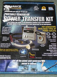 Reliance 3006HDK Portable Generator Power Transfer Kit Brand New