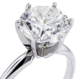 4 03 Carat I SI3 Round Diamond 14k Gold 4 Prong Solitaire Engagement Ring 3 10gm