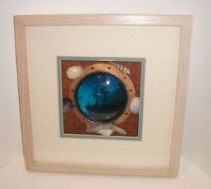 Wood Shadow Box Picture Frame Art Has An Oceanic Decor