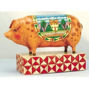 Jim Shore "Country Heritage" Pig Figurine Retired