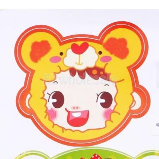 Cartoon Face Teddy Bear Wall Decal Sticker Decor for Nursery Baby Kids Bedroom