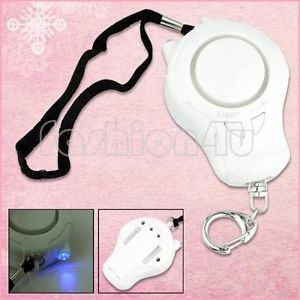 Guard Personal Safety Security Alarm Keychain White