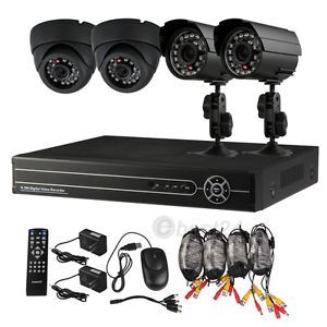 8CH CCTV DVR Kit Surveillance Security System 4 Night Vision IR Color Cameras