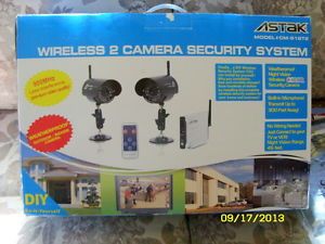Wireless 2 Camera Security System Astak Model cm 918T2