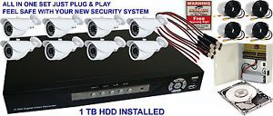 16 CH DVR 16 Channel CCTV Surveillance Security Camera System 8 700 TVL Sony CCD