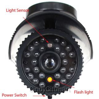 4 Dummy Security Camera Flashing Light Fake Infrared LED CCTV Surveillance W69