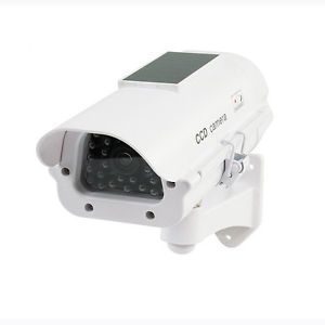 High Quality CCTV Security Fake Dummy Camera Solar Powered Cam w Flashing Light