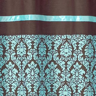 JoJo Designs Bella Blue Turquoise Brown Shower Curtain
