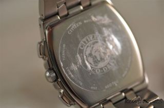 New Mens Citizen Eco Drive BL5210 58E Titanium Perpetual Calendar Chrono Watch