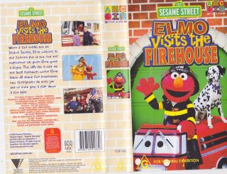 Sesame Street ABC Elmo Visits The Firehouse Video PAL VHS