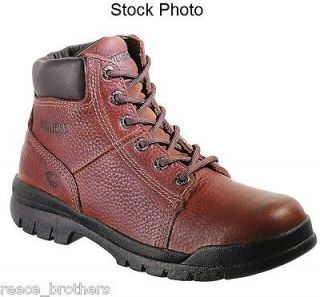 Mens Wolverine W04735 6" Marquette Brown Walnut Leather Work Boots 12 M Soft Toe