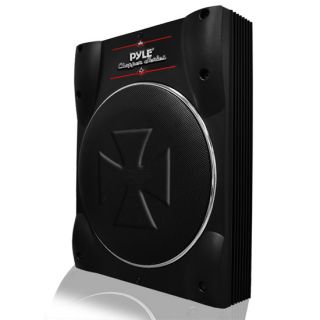 New Pyle PLBASS8 600W 8" Low Profile Super Slim Amplified Enclosed Subwoofer