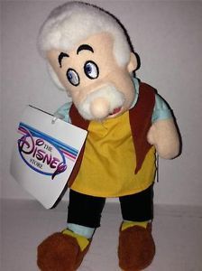 Disney Beppetto Pinocchio Beanbag Plush Doll Figurine w Tags 8" Inch