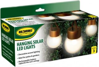 3 Pack Hanging Solar LED Lights Pathway Lights Garden Lights Solar Lights